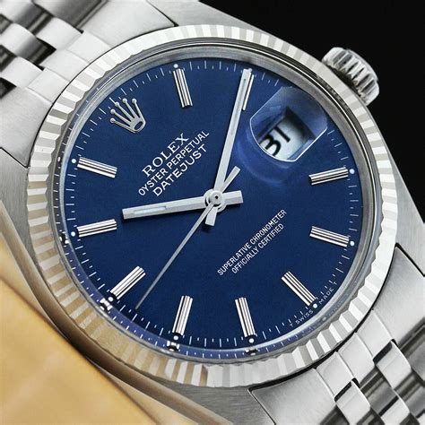 rolex datejust dunkelblaues zifferblatt